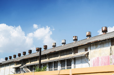 Fototapeta premium metal chimney on the roof 