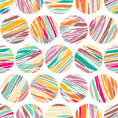 Fototapeta premium Vector seamless abstract pattern. Abstract circles. Background f