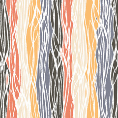 Vector seamless abstract hand-drawn pattern. Abstract colorful l