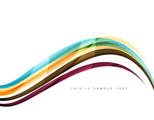 Geometric abstract background, swirl colorful lines