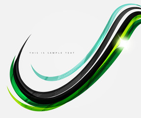 Wavy glossy futuristic swirl