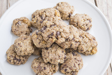 chocolate chip cookies and almond cookies