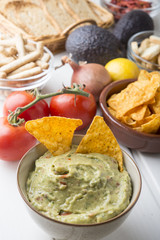 Guacamole and nachos