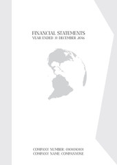 Vector cover of a financial report 