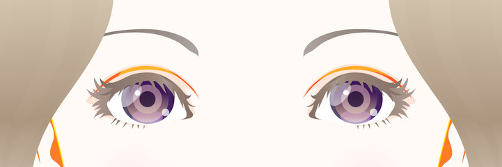 女性の目元 / 紫