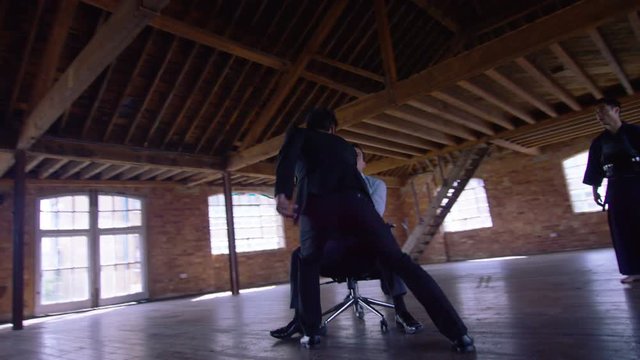  Handsome special agent character escapes interrogation by Asian criminal gang