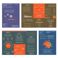 Brochure design for business reports, cover layout and infograph