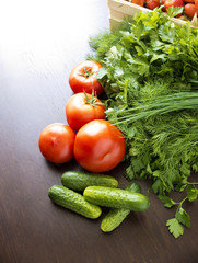 Healthy organic food - fruits and vegetables