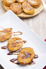 plate with torrijas, typical spanish