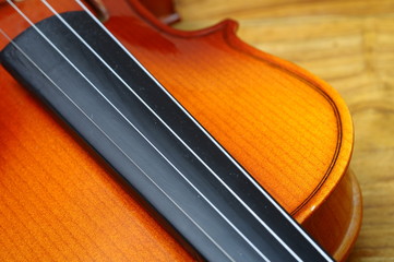 Close up of violin