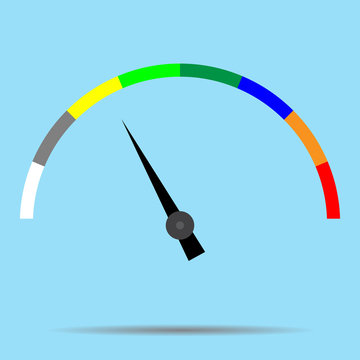 Indicator Color Spectrum Barometer Full Vector