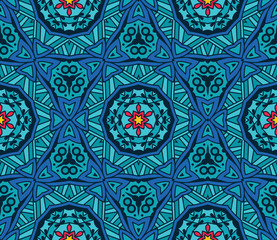 Abstract ethnic tiled seamless  pattern 