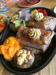 Fillet of Lamb served with salad