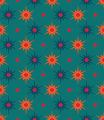 Vector modern seamless colorful geometry floral pattern, color abstract geometric background, pillow multicolored print, retro texture, hipster fashion design