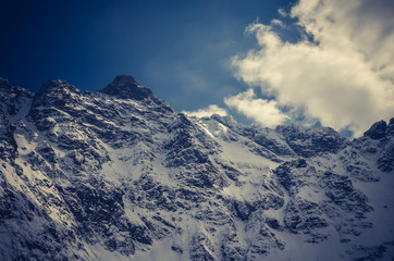 Tatra mountains, Rysy - highest mountain in Poland, in winter