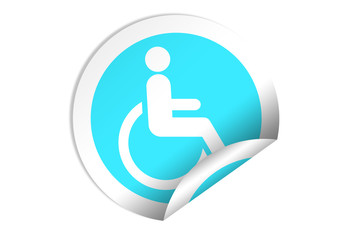 Rollstuhlfahrer Sticker Piktogramm