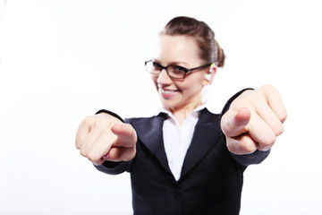 Portrait of a business lady in glasses