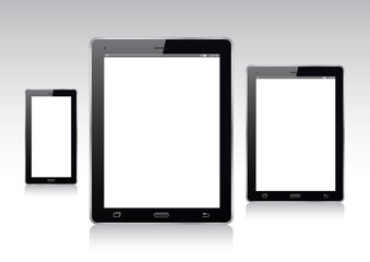 Tablets and smart phone. Vector Illustration.