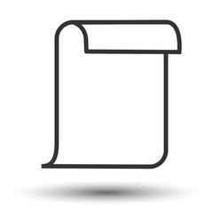 Charter icon. Flat icon of chatter. Vector illustration. Retro style charter sheet. Vector certificate icon.