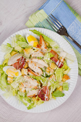 Chicken, Bacon, Eggs and Breadsticks Salad