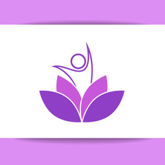 yoga lotos logo template