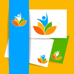 yoga lotos logo template