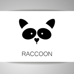 Naklejka premium raccoon animal template