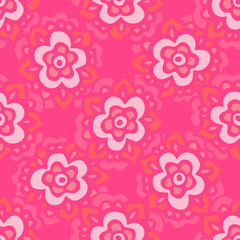 Cute pink Seamless floral pattern