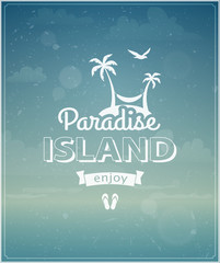 Beach typographic background eps10