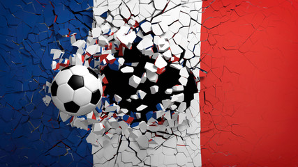 3d rendering Flag of France