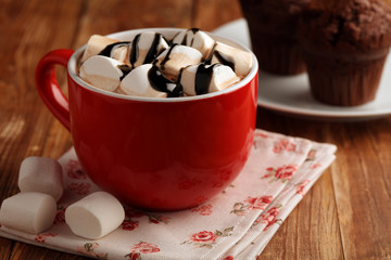 Hot chocolate with marshmallow