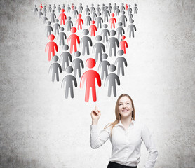 Lead generation smiling businesswoman