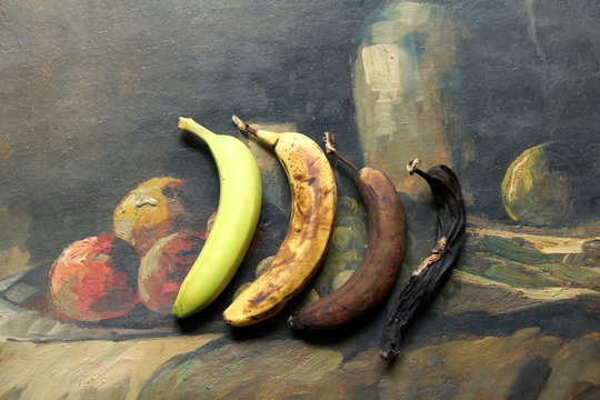 Stillleben mit Dessertbanane