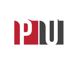 PU red square letter logo for  united, universe, university, union, ultimate
