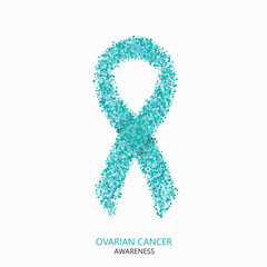 Vector modern ovarian cancer awareness circles desigen