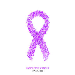Vector modern pancreatic cancer awareness circles desigen.