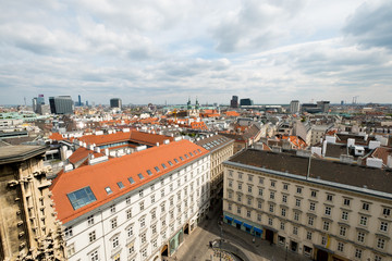 Fototapeta na wymiar Vienna, Austria aerial landscape