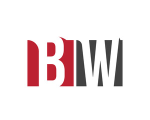 BW red square letter logo for workshop, world, work, west, wealth