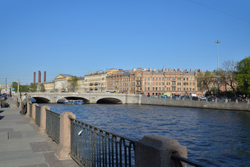 Embankment of the river Fontanka, the Moscow Avenue and Obukhov