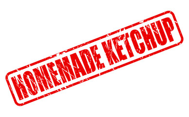 HOMEMADE KETCHUP red stamp text