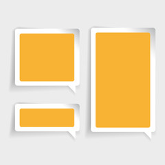 Speech bubble vector orange