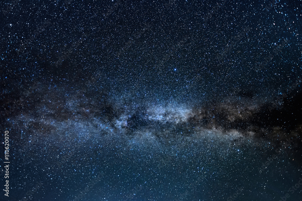 Wall mural clearly milky way galaxy found in russia at night