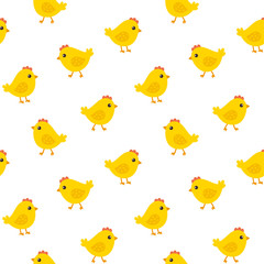 Chickens seamless pattern