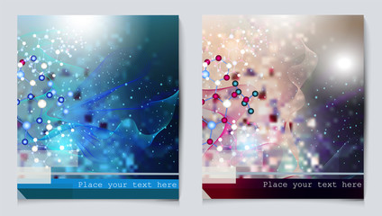 Chemistry vector backgrounds set for your design