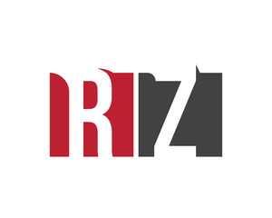 RZ red square letter logo for zone, zero, zoo, zoological, zoom
