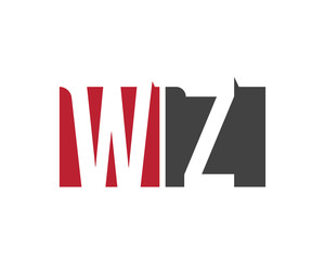 WZ red square letter logo for zone, zero, zoo, zoological, zoom