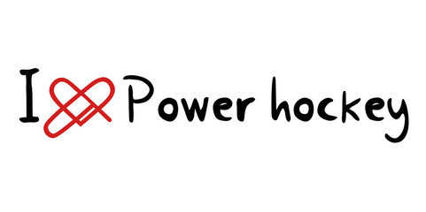 Power hockey love icon