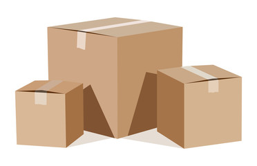 Pile of cardboard boxes