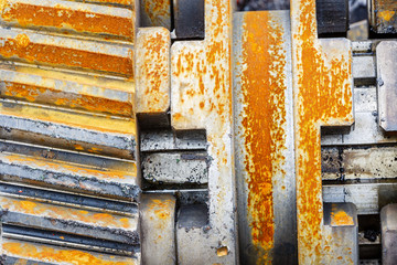 Industrial old gear abstract background