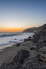 california vibrant sunset on the pacific ocean